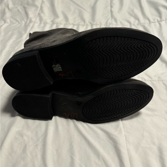 VJH comfort Wmns Slouchy Boots Bootie Sz 8.5 Round Toe Comfort Low Heel Mid Calf - Picture 15 of 16